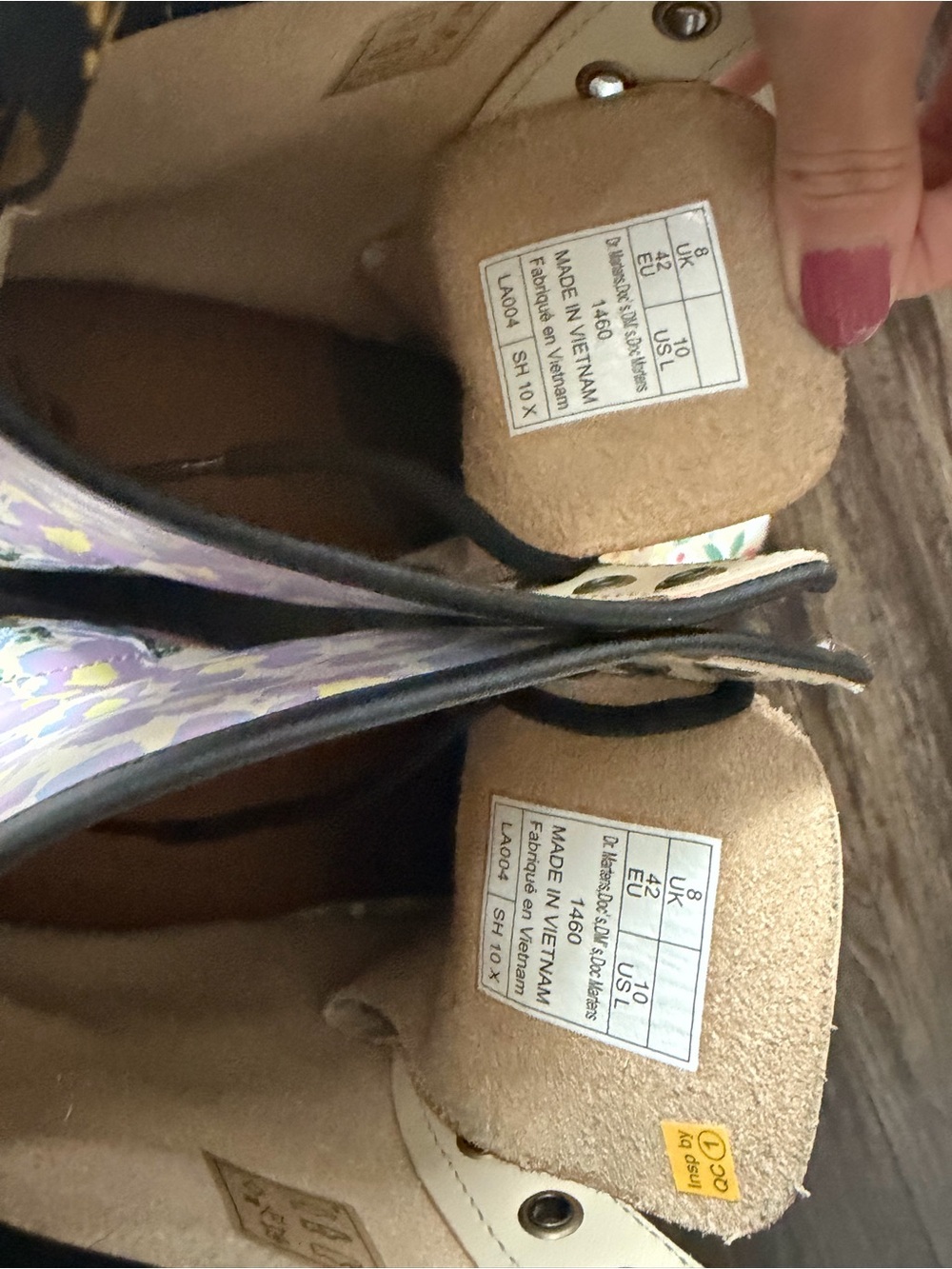 Floral Mash Up 1460 Dr. Martens Boots - Parchment Beige - Picture 5 of 6
